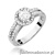 Pierścionek W087 Biały Szafir 0,60ct białe złoto