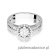 Pierścionek W087 Biały Szafir 0,60ct białe złoto