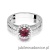 Pierścionek W087 Rodolit 0,60ct białe złoto