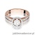 Pierścionek W087 Biały Szafir 0,60ct różowe złoto