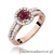 Pierścionek W087 Rodolit 0,60ct różowe złoto