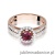 Pierścionek W087 Rodolit 0,60ct różowe złoto