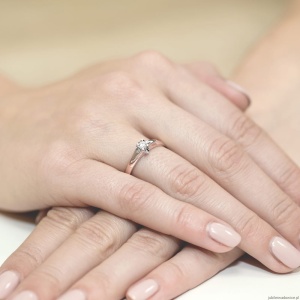 Pierścionek W088 Diament 0,12ct różowe złoto