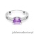 Pierścionek W105 Ametyst 0,60ct białe złoto