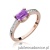 Pierścionek W105 Ametyst 0,60ct różowe złoto