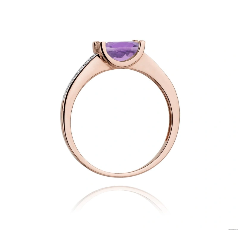 Pierścionek W105 Ametyst 0,60ct różowe złoto