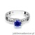 Pierścionek W106 Szafir 0,50ct białe złoto