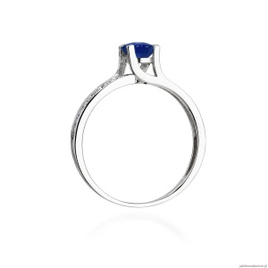 Pierścionek W106 Szafir 0,50ct białe złoto