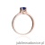 Pierścionek W106 Szafir 0,50ct różowe złoto