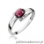 Pierścionek W119 Rodolit 0,50ct białe złoto