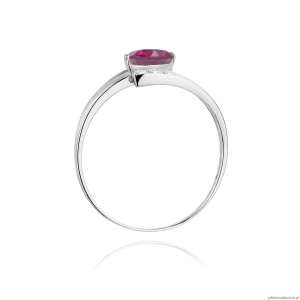 Pierścionek W119 Rodolit 0,50ct białe złoto