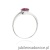 Pierścionek W119 Rodolit 0,50ct białe złoto