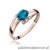 Pierścionek W119 Topaz London Blue 0,50ct różowe złoto