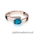 Pierścionek W119 Topaz London Blue 0,50ct różowe złoto