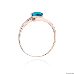 Pierścionek W119 Topaz London Blue 0,50ct różowe złoto