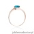 Pierścionek W119 Topaz London Blue 0,50ct różowe złoto