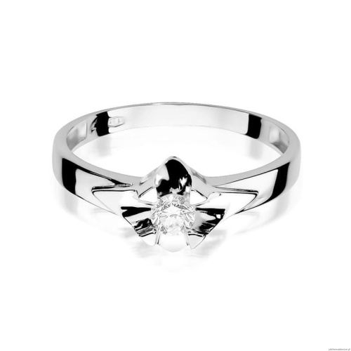 Pierścionek W155 Diament 0,23ct białe złoto