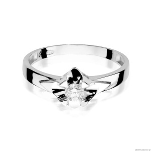 Pierścionek W155 Diament 0,25ct białe złoto