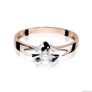 Pierścionek W155 Diament 0,23ct różowe złoto