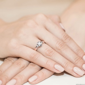 Pierścionek W155 Diament 0,23ct różowe złoto