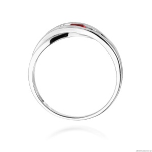 Pierścionek W156 Rubin 0,15ct białe złoto
