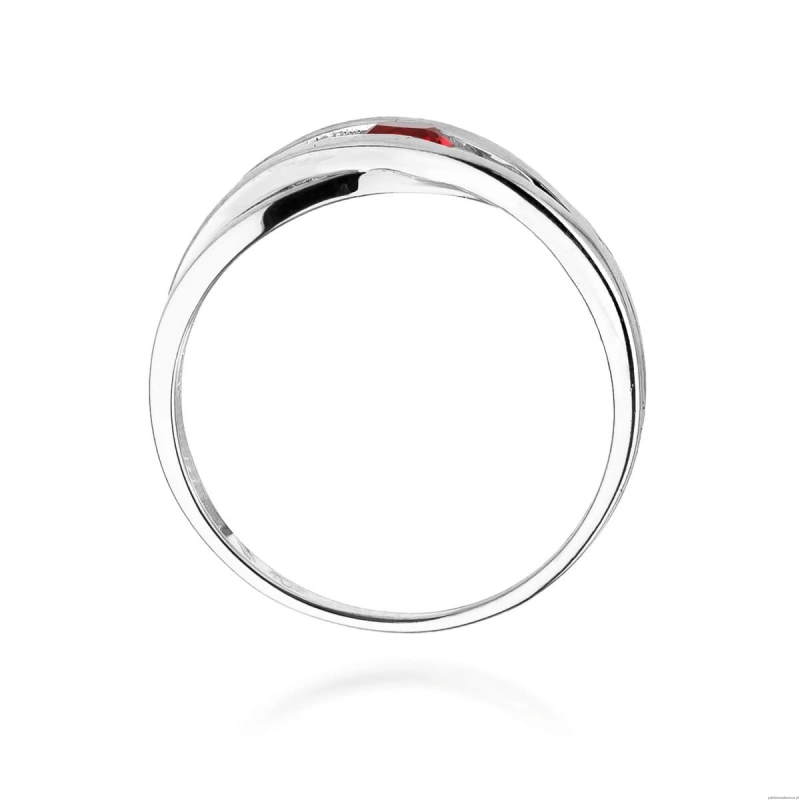 Pierścionek W156 Rubin 0,15ct białe złoto