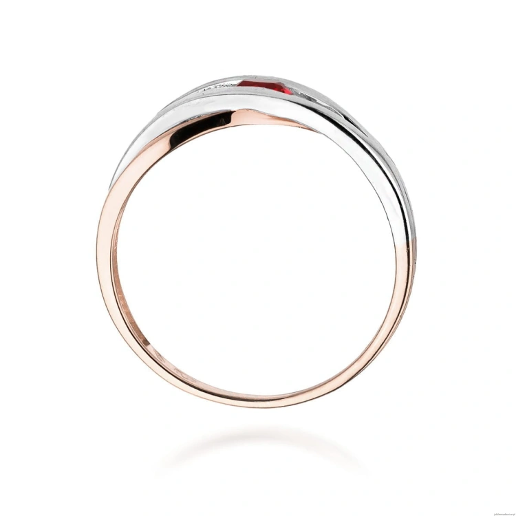 Pierścionek W156 Rubin 0,15ct różowe złoto