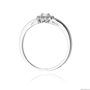 Pierścionek W185 Diament 0,10ct białe złoto
