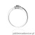 Pierścionek W185 Czarny Diament 0,12ct białe złoto
