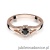 Pierścionek W185 Czarny Diament 0,12ct różowe złoto