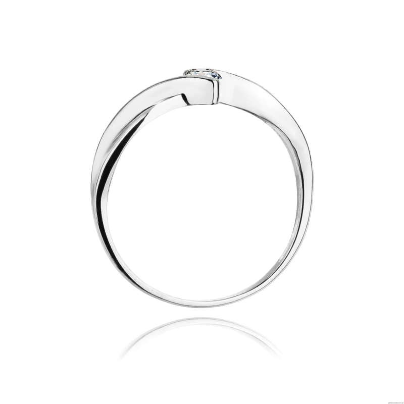 Pierścionek W191B Diament 0,08ct białe złoto