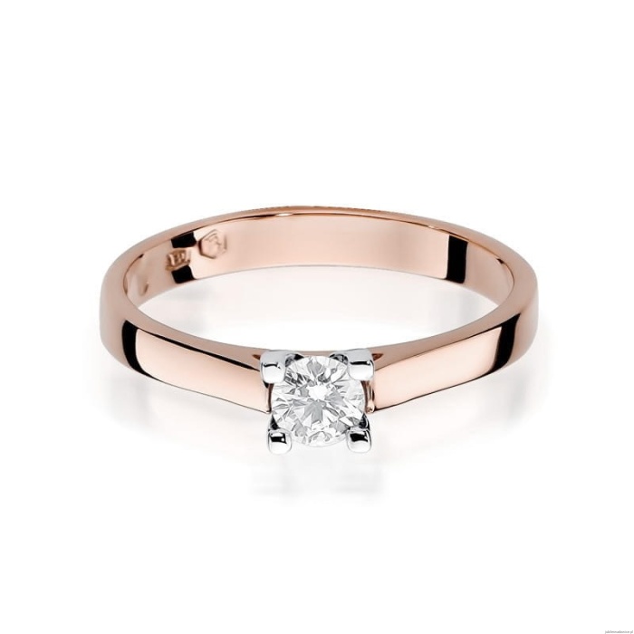 Pierścionek W221B Diament 0,20ct różowe złoto