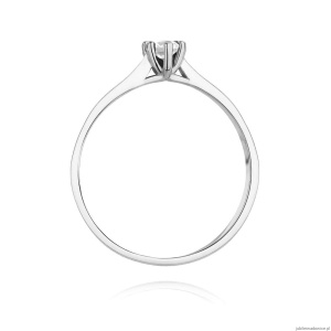Pierścionek W222 Diament 0,12ct białe złoto