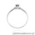 Pierścionek W222 Czarny Diament 0,12ct białe złoto