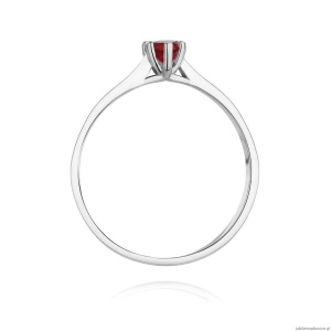 Pierścionek W222 Rubin 0,15ct białe złoto
