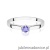 Pierścionek W222 Tanzanit 0,15ct białe złoto