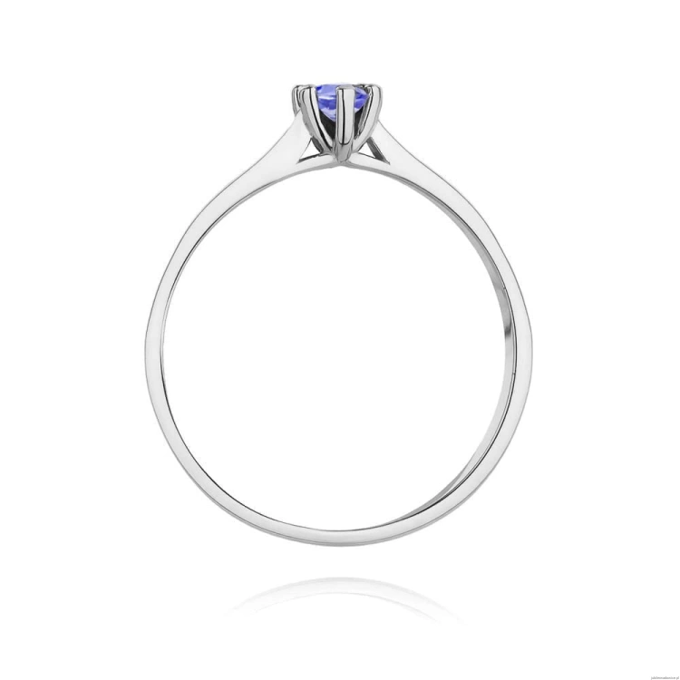 Pierścionek W222 Tanzanit 0,15ct białe złoto
