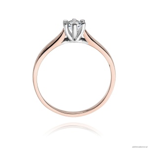 Pierścionek W222B Diament 0,20ct różowe złoto