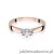 Pierścionek W222B Diament 0,23ct różowe złoto
