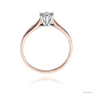 Pierścionek W222B Diament 0,23ct różowe złoto