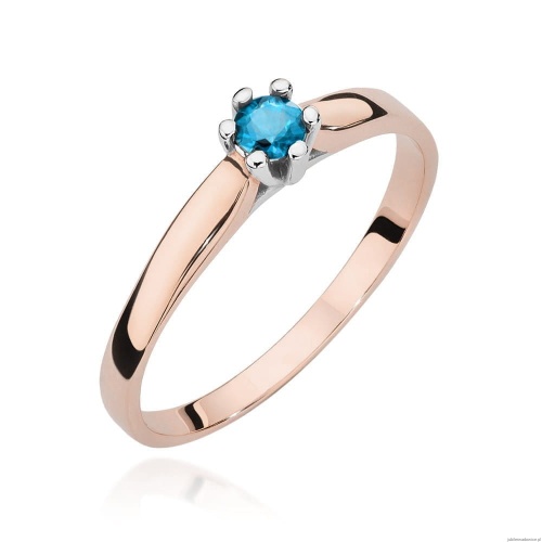 Pierścionek W222 Topaz 0,15ct różowe złoto