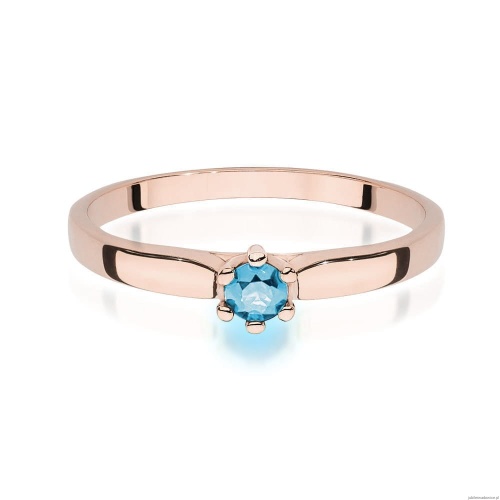 Pierścionek W222 Topaz 0,15ct różowe złoto