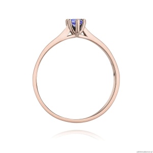 Pierścionek W222 Tanzanit 0,15ct różowe złoto