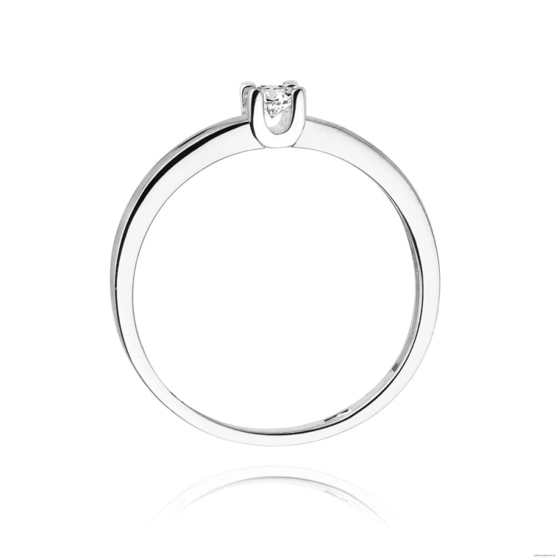 Pierścionek W225 Diament 0,12ct białe złoto