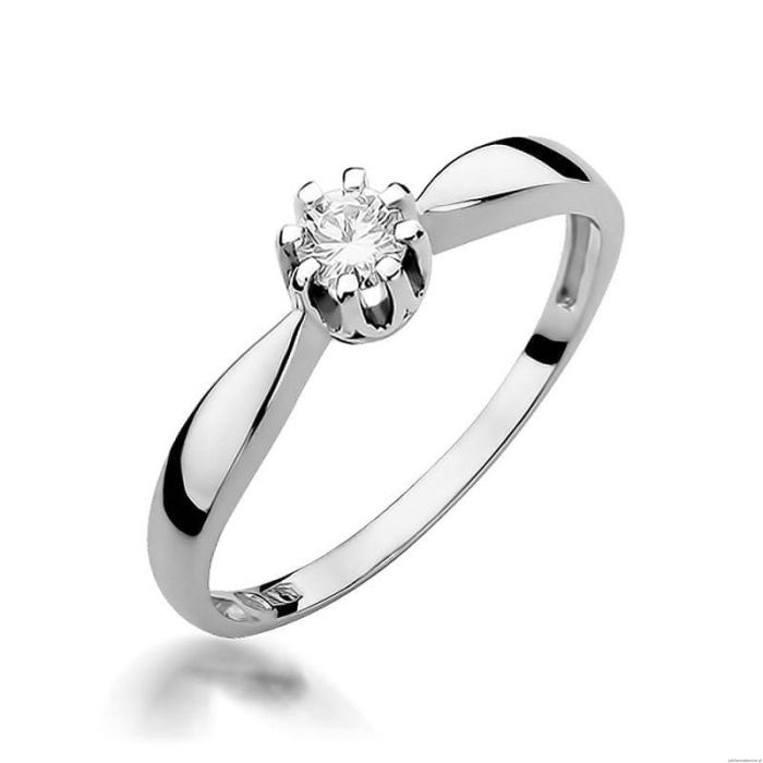 Pierścionek W228 Diament 0,20ct białe złoto