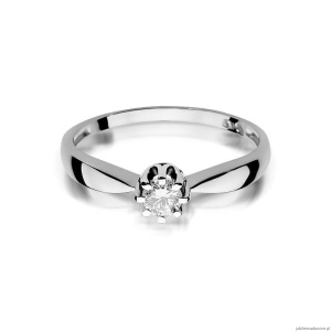 Pierścionek W228 Diament 0,20ct białe złoto