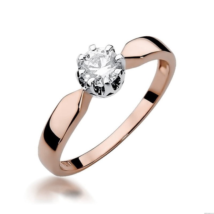 Pierścionek W228 Diament 0,50ct różowe złoto