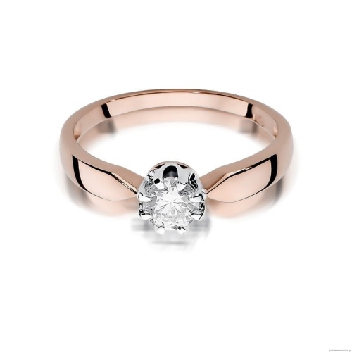 Pierścionek W228 Diament 0,50ct różowe złoto