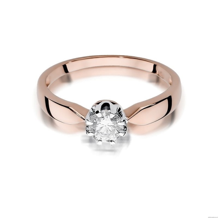 Pierścionek W228 Diament 0,50ct różowe złoto