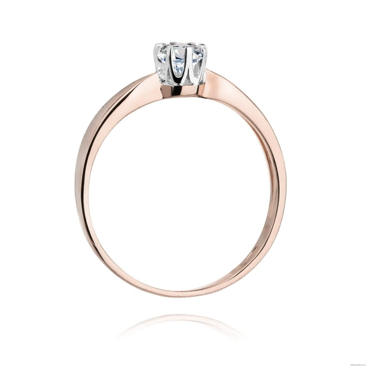 Pierścionek W228 Diament 0,70ct różowe złoto